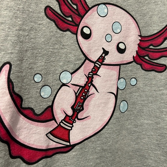 Axolotyl Clarinet Player T Shirt - Picture 7 of 13